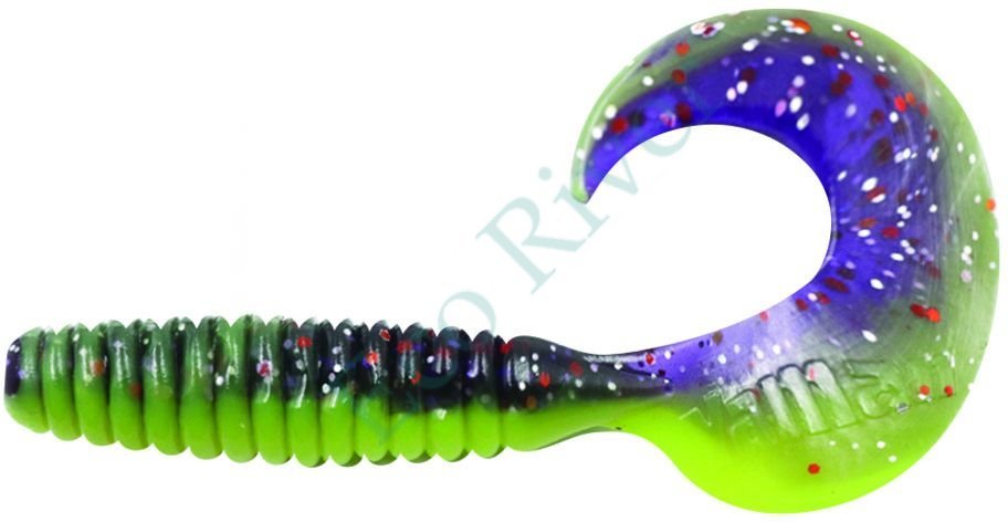 Твистер Yaman PRO Spiral, р.4 inch, цвет #26 - Violet Chartreuse (уп.5 шт)