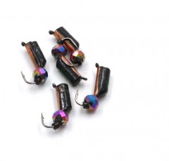 Мормышка вольф. безнасадочная Яман Столбик №8, d-3 мм, L-9.5 мм, вес 1,40 гр., кристалл хамелеон,