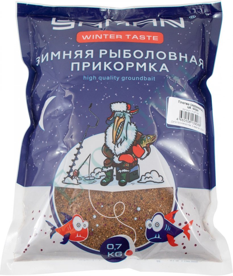 Прикормка Yaman Winter Taste Плотва зимняя (карамель), цв. охра, 700 г/20/