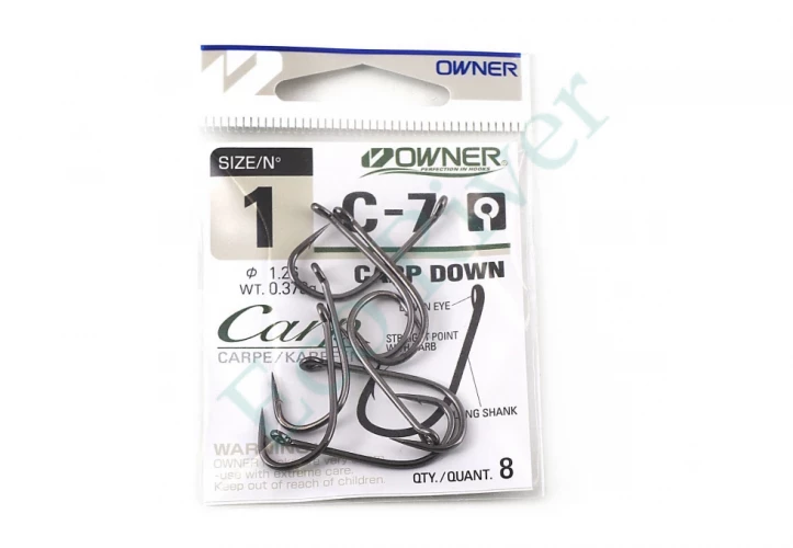 Крючок Owner Carp Down BC №1 8шт