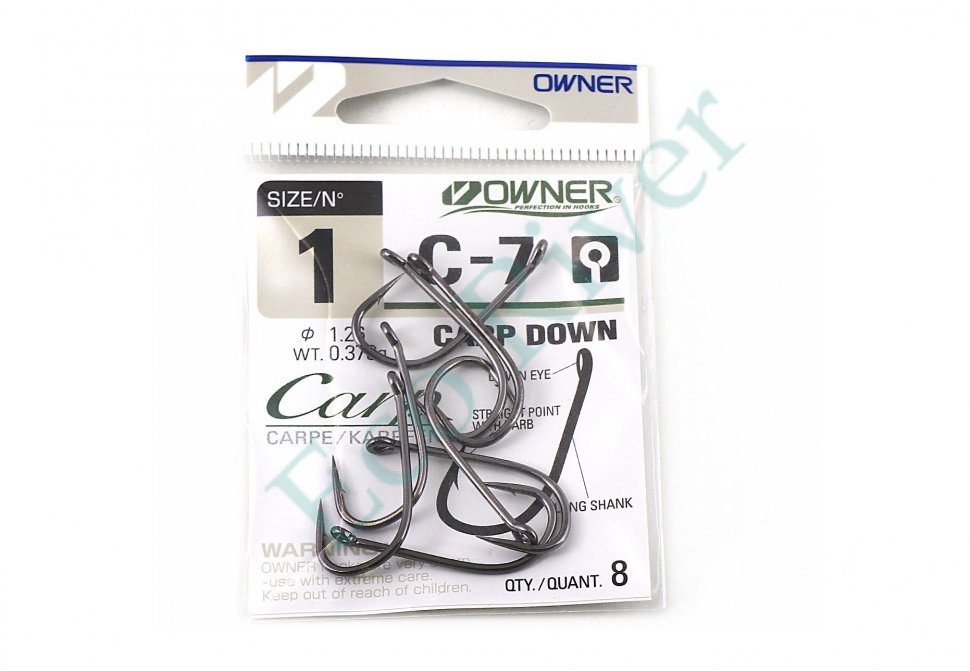Крючок Owner Carp Down BC №1 8шт