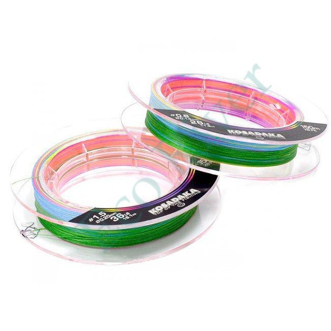 Леска плетёная Kosadaka Super PE X8 multicolor 0.40 150м