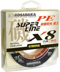 Леска плетёная Kosadaka Super PE X8 multicolor 0.40 150м