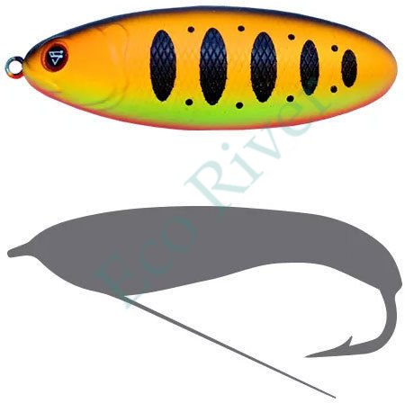 Блесна-незацепл. Sprut Bloody Woody Weedless Spoon 70S 15г/HTR