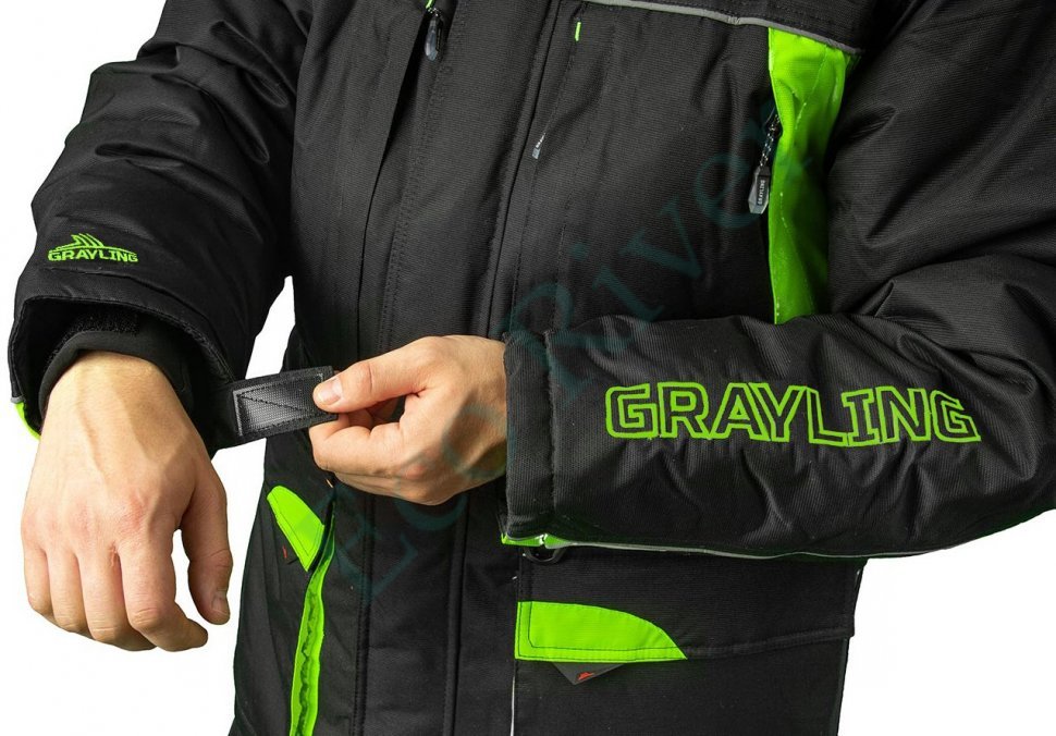 Селигер костюм для рыбалки GRAYLING, зимний -45, зелено-черный
