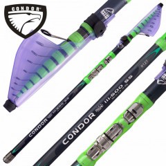 Удилище Condor MIDI III-600 SS с кольцами, тест 10-40 гр, длина 6 м, carbon
