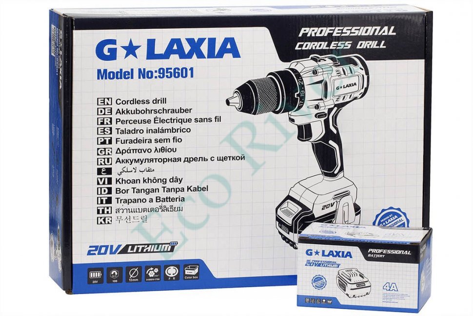 Шуруповёрт GALAXIA 20V, 4 Ah Li-Ion 1 аккум., 100Нм, professional