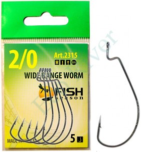 Крючок Fish Season Wide Range Worm №1/0 BN 5шт офсет. 2315-0051F