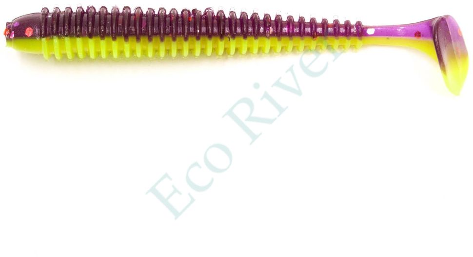 Виброхвост Yaman PRO Betta, р.4,5 inch, цвет #26 - Violet Chartreuse (уп. 5 шт.)/50/