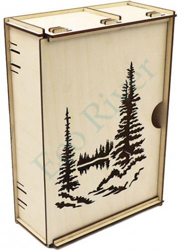 Коробка подарочная Следопыт из фанеры, 180х80х250 мм/12/