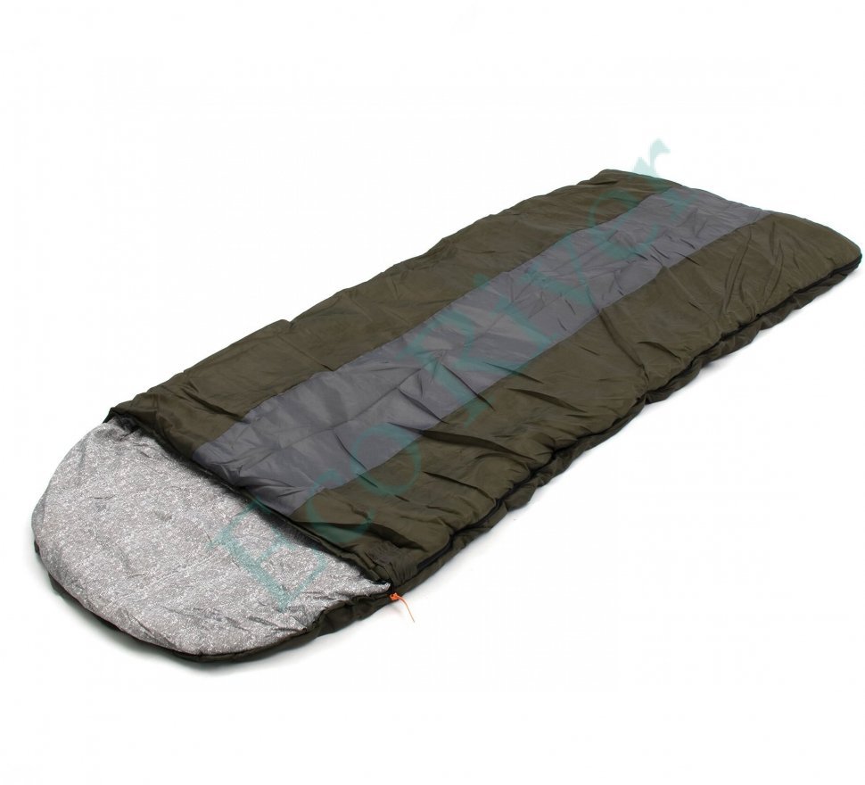 Спальный мешок с подголовником Следопыт-Traveller XL ,190+35х85см, ± 5%,до 0С,3х слойный,цв.хаки/5/