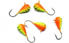 Мормышка вольфрамовая Яман  Капля с ушк, р.5,вес 1,90,цв.аргиана(уп.5 шт.)