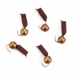 Мормышка безнасад. Яман Гвоздешарик матовый шоколад, d-2,5 мм, вес 0,6 г, шарик латунный (уп.5шт)