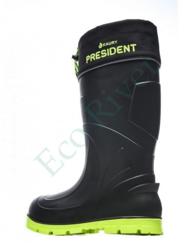 Сапоги Kaury President ЭВА 950-65/1 PW с манжет. утепл. черно-зеленые р.47-48