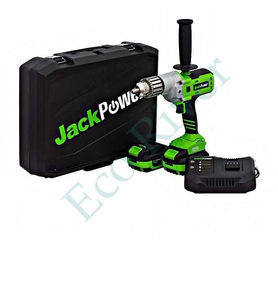 Дрель-шуруповёрт JACK POWER 4 Ah Li-Ion, 130 Н*м, 20V, серия Professional, кейс, 2 аккумулятора