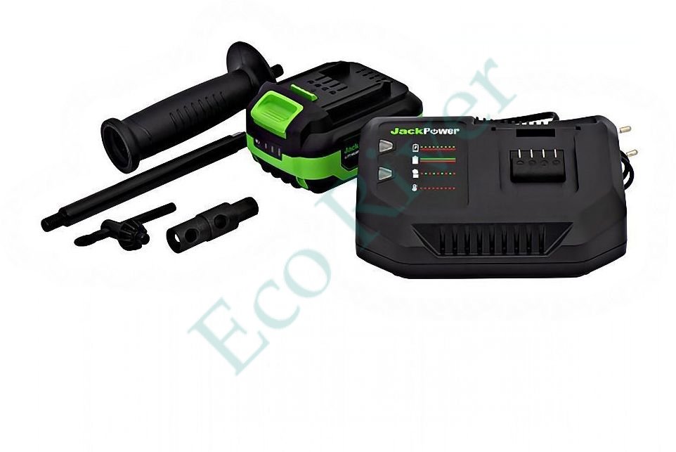 Дрель-шуруповёрт JACK POWER 4 Ah Li-Ion, 130 Н*м, 20V, серия Professional, кейс, 2 аккумулятора