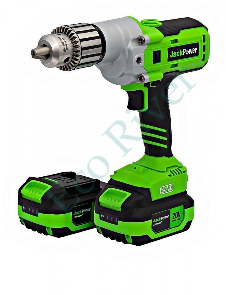 Дрель-шуруповёрт JACK POWER 4 Ah Li-Ion, 130 Н*м, 20V, серия Professional, кейс, 2 аккумулятора