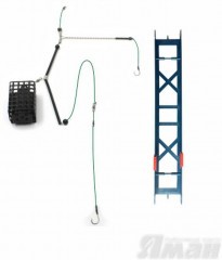 Оснастка фидерная Яман «Лещ №3», кормушка 60 г, отвод 12 см, плетеный шнур 0,15 мм, крючок №10 Chinu Ring, на мотовиле