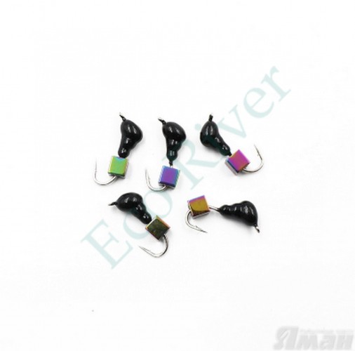 Мормышка безнасадочная Яман Муравей с ушком, вес 0,45 г, кубик хамелеон (уп. 5 шт.)