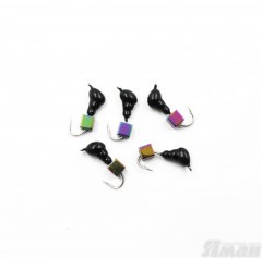 Мормышка безнасадочная Яман Муравей с ушком, вес 0,45 г, кубик хамелеон (уп. 5 шт.)