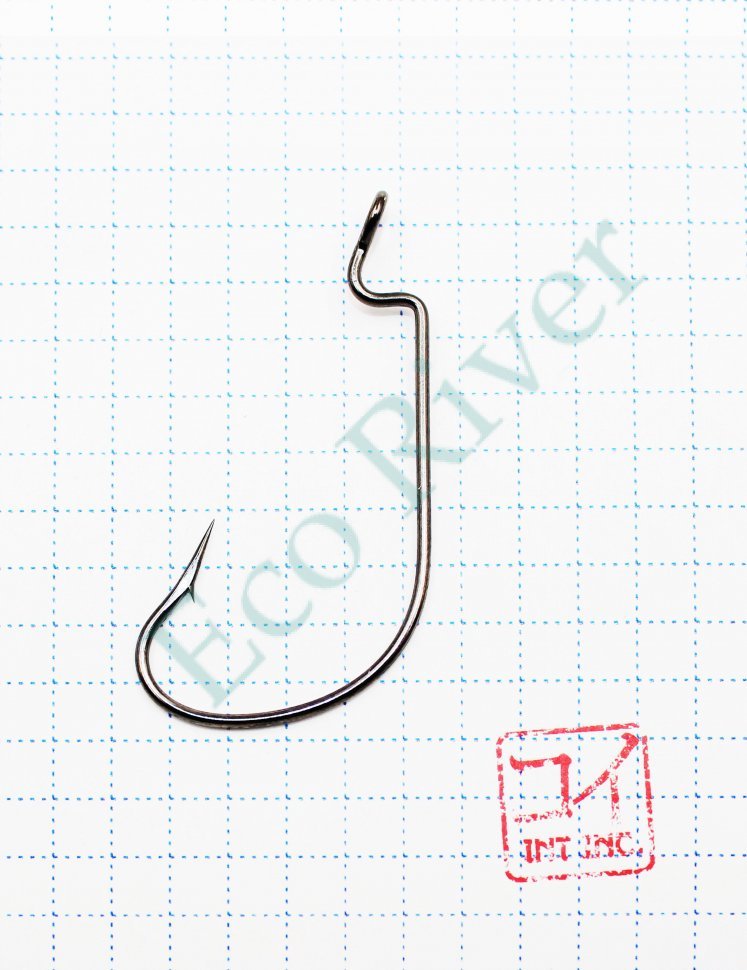 Крючок KOI OFFSET WORM , размер 4 (INT), цвет BN, офсетный (10 шт.)/100/