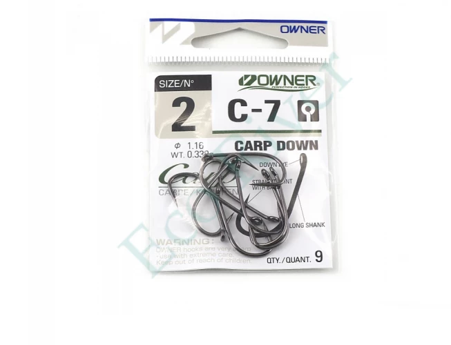 Крючок Owner Carp Down BC №2 9шт