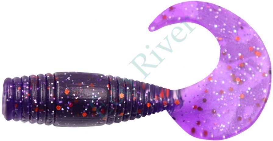 Твистер Yaman PRO Spry Tail, р.1,5 inch, цвет #08 - Violet (уп.10 шт)