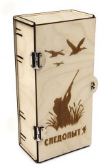 Коробка подарочная Следопыт из фанеры, 120х80х240 мм/10/