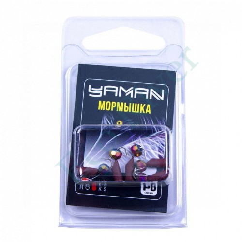 Мормышка безнасад. Яман Гвоздешарик матовый шоколад, d-2,5 мм, вес 0,6 г,кристалл хамелеон(уп.5шт)