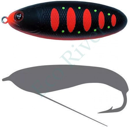 Блесна-незацепл. Sprut Bloody Woody Weedless Spoon 70S 15г/MBKHTR