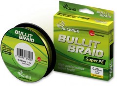 Леска плетёная Allvega Bullit Braid hi-vis yellow 0.08 135м
