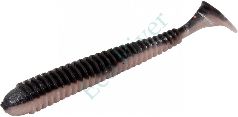 Виброхвост Yaman PRO Betta, р.4,5 inch, цвет #34 - Black Red Flake/Pearl (уп. 5 шт.)
