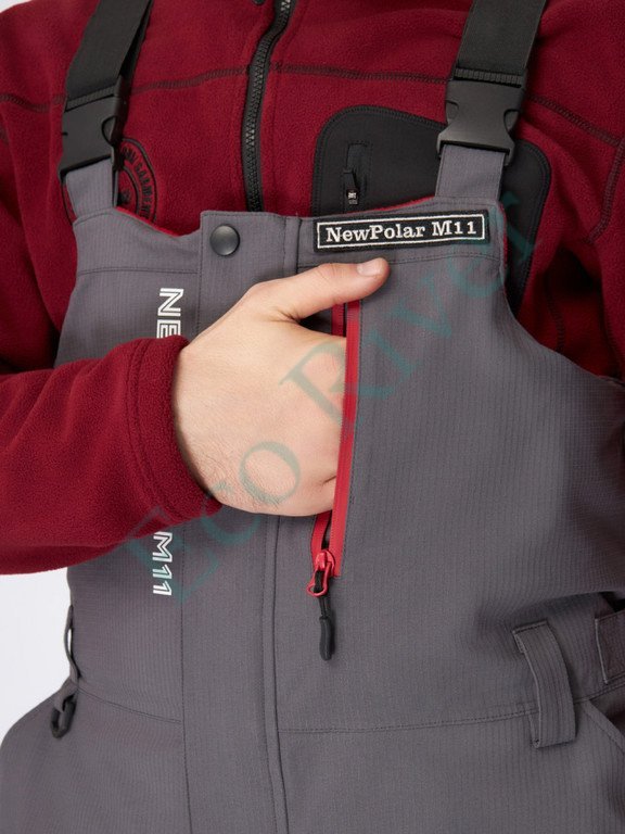 Костюм зимний Alaskan NewPolar M11 S красн/сер/черн (куртка+полукомб.)