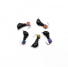 Мормышка безнасадочная Яман Муравей с ушком, вес 0,8 г, кубик хамелеон (уп. 5 шт.)