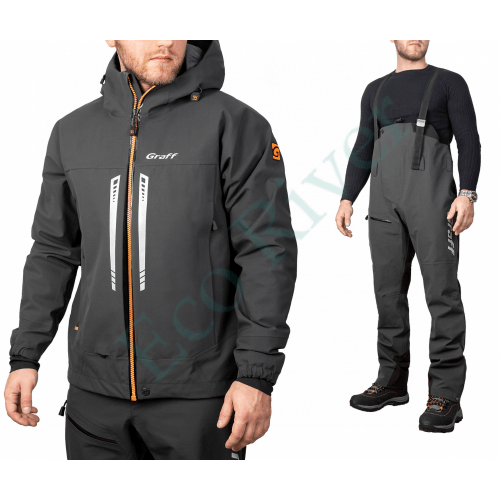 Костюм рыболовный Graff демисезонный размер 2XL/182-188(Bratex 20000, темно-серый)