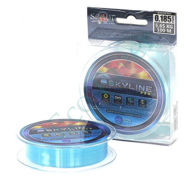 Леска Sprut Skyline Fluorocarbon Composition EvoTech Classic blue 0.165 100м