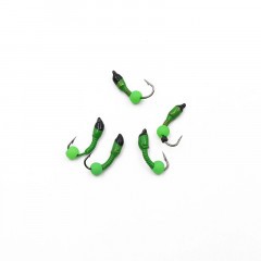 Мормышка вольф. безнасадочная Яман Лесотка №3, d-3 мм, L-8 мм, вес 0,60 г, фц. зеленый шар, цв. са