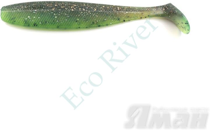 Виброхвост Yaman Sharky Shad, р.5,5 inch, цвет #15 - Violet Lime (уп. 5 шт.)