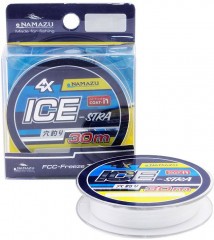 Шнур плетеный Namazu Ice-Stra 4Х, L-30 м, d-0,1 мм, test-6,8 кг, белый/560/200/