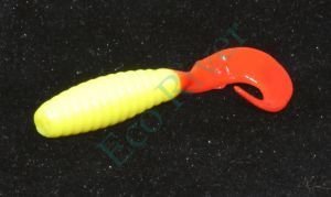 Приманка Allvega съедоб. Flutter Tail Grub 8см 3.6г SB-FTG80-025RT solid yellow RT 7шт