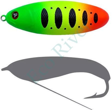 Блесна-незацепл. Sprut Bloody Woody Weedless Spoon 70S 15г/PPJ1