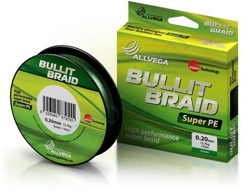 Леска плетёная Allvega Bullit Braid dark green 0.30 135м