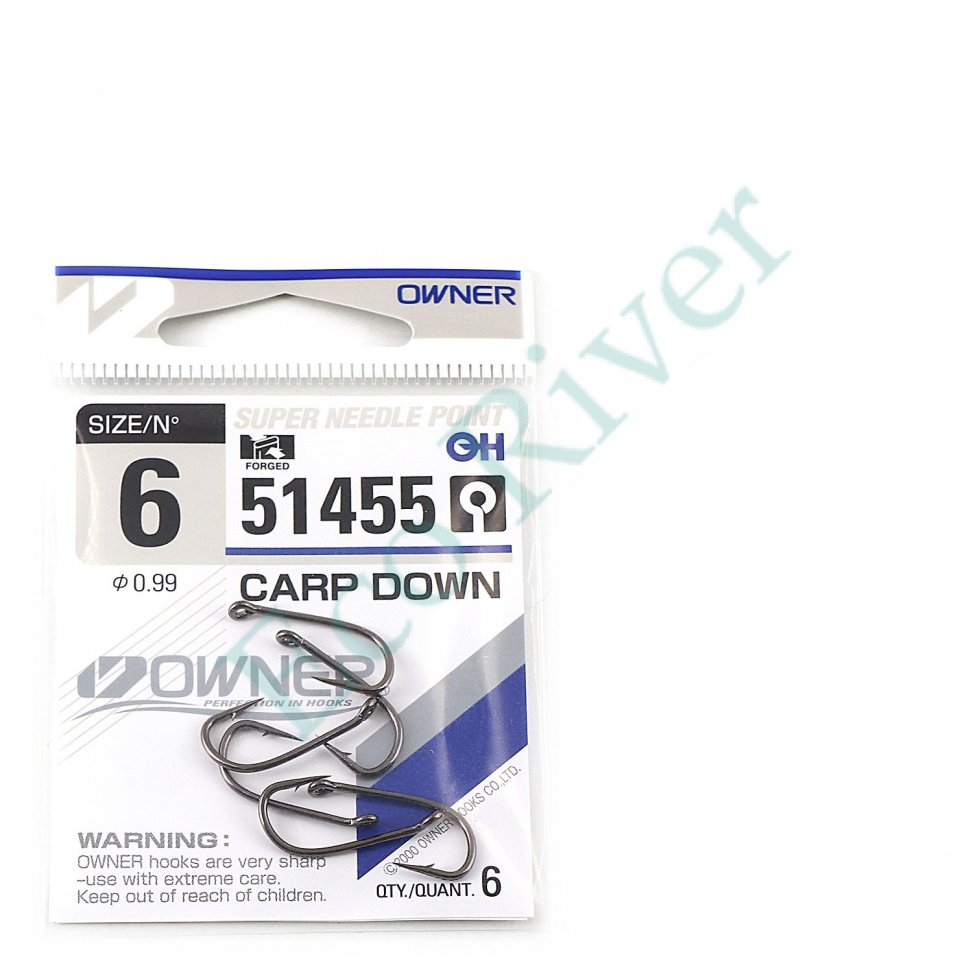Крючок Owner Carp Down BC №6 6шт