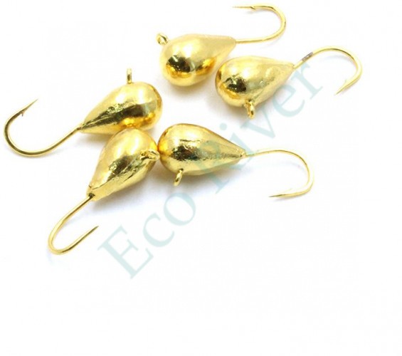Мормышка вольфрамовая Яман Капля с ушк, р.3,вес 0,50,цв.золото(уп.5 шт.)