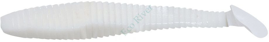 Виброхвост Yaman PRO Flatter Shad, р.2 inch, цвет #01 - White (уп. 6 шт.)