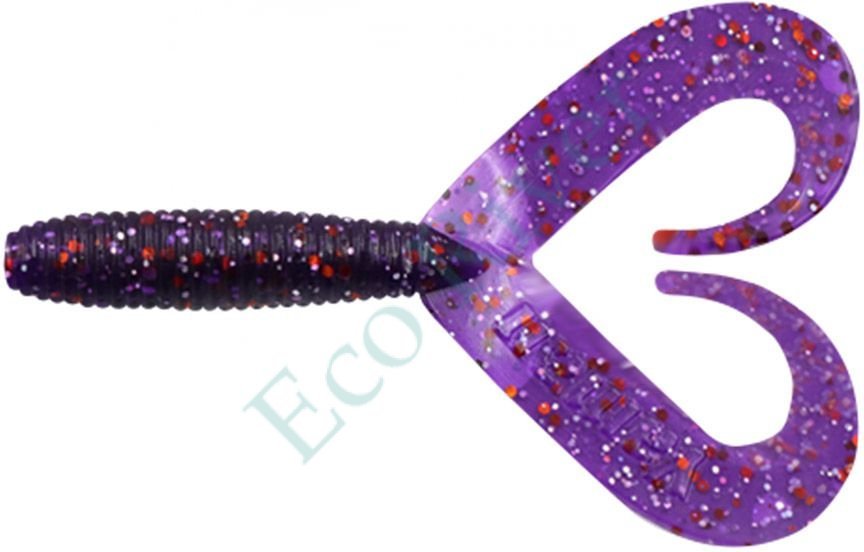 Твистер Yaman PRO Loop-Two, р.4 inch, цв. #08 - Violet (уп.5 шт)