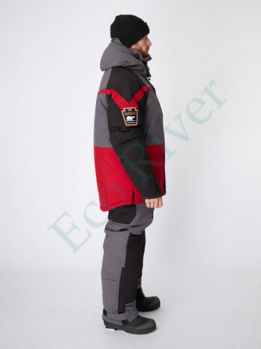Костюм зимний Alaskan NewPolar M11 L красн/сер/черн (куртка+полукомб.)