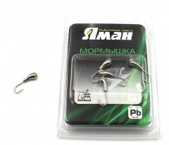 Мормышка Яман уралка с отв.,цв.NL с фосф. пяткой, d 3, вес 0,3 г (уп. 5 шт.)