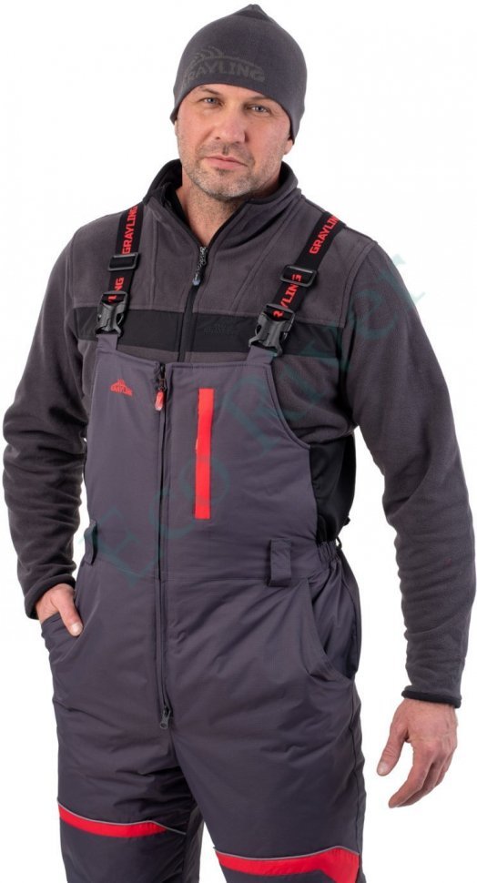 Соболь костюм для рыбалки GRAYLING, зимний -35, красный-графит