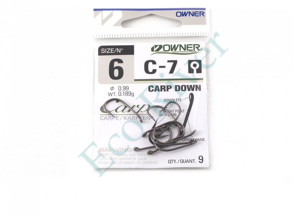 Крючок Owner Carp Down BC №6 9шт